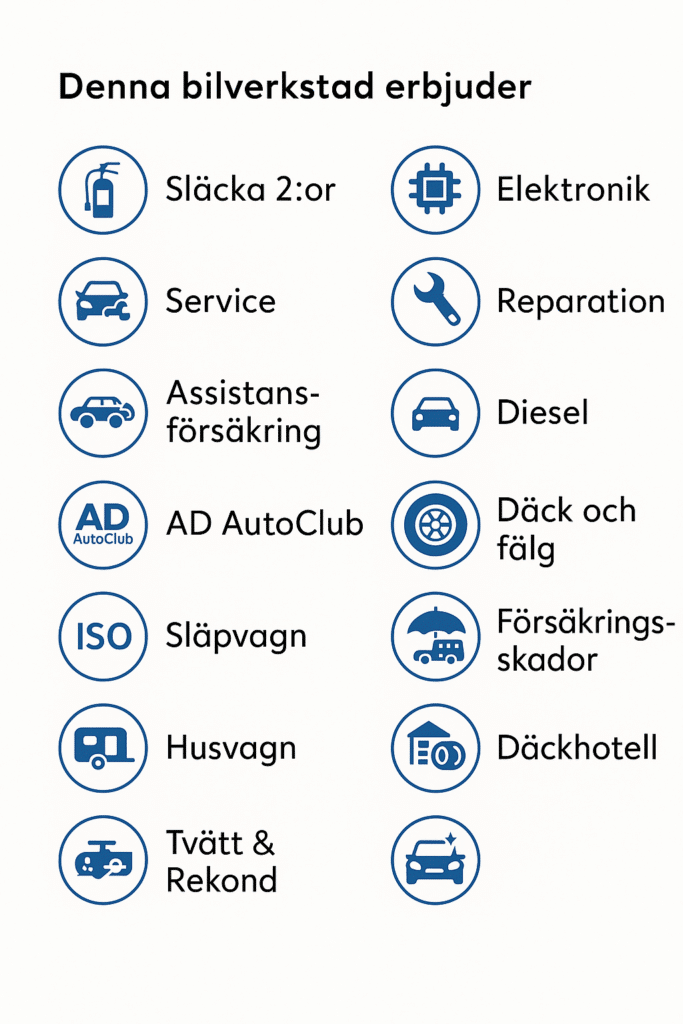 Bilverkstad i landskrona. e.k auto service. Våra tjänster